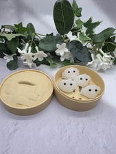 Clear Quartz Mini Dumplings, Kawaii Crystal Foodie Decor, Cute Stone Potsticker  picture
