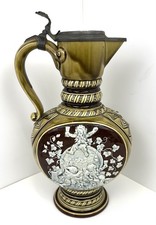 Antique Gebrüder Schütz Austrian Master Stein 7L Beer Pitcher Hofbräu Haus picture