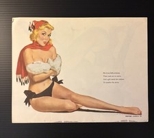 Vintage 1950s Esquire Pin-Up Calendar Pages Lot of 7 - Ernest Chiriaka Art picture