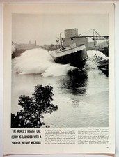 1940 Pere Marquette City of Midland Car Ferry Launch Vintage Magazine Print Ad picture