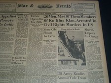 1964 DEC 5 PANAMA STAR & HERALD NEWSPAPER - 20 KLAN MEMBERS ARRESTED - NT 7590 picture