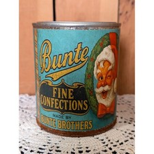 Christmas BUNTE BROS. Fine Confections Rusty Vintage Inspired Pint Tin picture