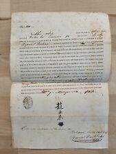ANTIQUE 1853 CHINA CHINESE SLAVES HAVANA  CONTRACT DOCUMENT SIGNED picture