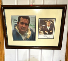 Ray Price Danny Boy 1967 Album & Photo Double Autograph Signed Framed 23x33 picture