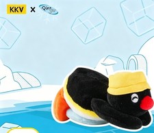 KKV Pingu Travel Series Shoulder Plush Doll,Penguin Magnetic Decor Accessory picture