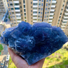 2980g Natural Beauty Blue Ladder-like Fluorite Crystal Mineral Specimen/C​hina picture