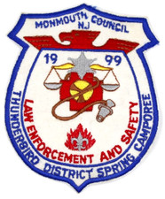 1999 FELT Thunderbird District Law Spring Camporee Monmouth Council Patch NJ picture