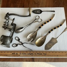 Antique Lot of 8 Kitchen Utensils Gadgets picture