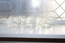 8 Vintage Baccarat Crystal Bambous Shell Place Card Holders picture