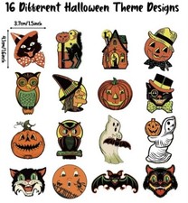 *HALLOWEEN* Vintage Reproduced Images:  100 LARGE Stickers: 16 Designs picture