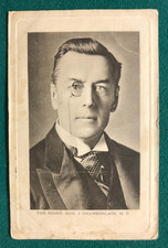 Joseph Chamberlain MP Portrait RPPC – Wrench Series No. 3882 – 1908 Postmark picture