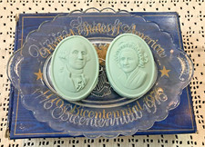 Soap Tray Dish Plate and 2 Bars of Soap Bicentennial Avon NIB picture