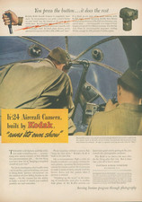 1944 WWII Kodak K24 Aircraft Camera Bombardier Bombsight Vtg Print Ad L34 picture
