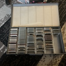 Lot Of 97 Vintage 1950’s -1960’s Vacation etc Slides W/Metal Carrier vintage car picture
