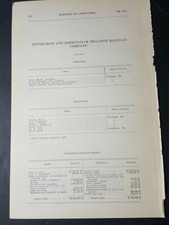 1901 electric streetcar document Pittsburgh & Birmingham traction Railway PA  picture