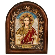 Archangel Michael Beads Orthodox Icon by Diveevo, Russia Дивеево Икона picture