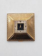Vintage Amere 1940s Gold Mirror Makeup Vanity Compact With Clock picture