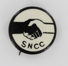 SNCC Handshake Pin 1964 Freedom Summer Mississippi Black Civil Rights Miss picture