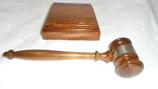 Vintage Gavel and Block, 1970's,  wood, Coolest Desk Accessory Ever picture