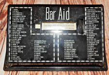 1950’s Bar Aid Black Tin Drink Instruction Wheel Bartender Helper Vintage Deco picture