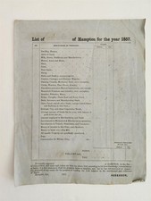 1857 antique HAMPTON ct PROPERTY TAX LIST livestock goods assess form history picture
