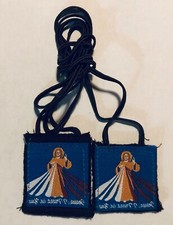Brown Scapular 100% wool Traditional Handmade in USA Divine Mercy image picture