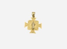 St Benedict 14k Gold Medal Vintage  picture