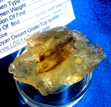 Libyan Desert Glass Meteorite Tektite impact specimen( 430 ct)Dark yellow Gem A+ picture