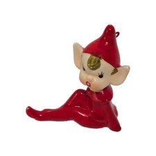 Vintage Thames Ceramic Pixie Elf Figurine 1950’s Christmas Japan Rare picture