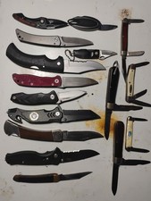 Vintage Lot 16 Pocket Knives Gerber, Leatherman, SOG, Ranger, Snap On, Imperial picture