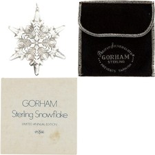 Gorham 1972 Sterling Silver Christmas Ornament Snowflake 925 Holiday Decor Vtg picture