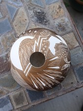 Norman Lansing Ute Native American Etched Pottery 