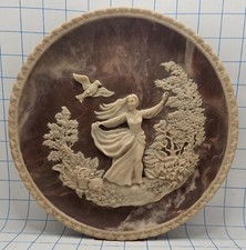 INCOLAY ART STUDIOS STONE CAMEO PLATE CUSTOM FRAMED 
