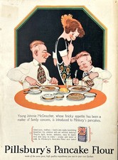 1928 Ad Pillsbury's Pancake Flour G. W. French Art picture
