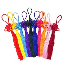 Honbay 10PCS Handmade Chinese Knot Tassel Hanging Decorations, Random Colors picture
