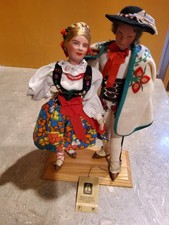 Vintage Polish Cepelia Folk Art Dolls Para Góralska Highlander Couple 10