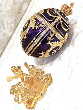 24k Royal Faberge Jewelry Box & Faberge egg Pendant Mothers Day Grandma gift HMD picture
