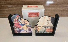Coca Cola Bookends Collectible Flapper Girl Willitts  1990 Original Box & Tags  picture
