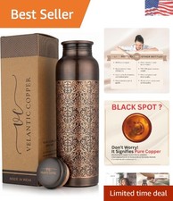 Elegant 32 Oz Copper Water Bottle - Handcrafted Ayurvedic Wellness Solution picture