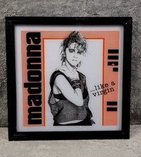 Vintage Carnival Mirror Glass Madonna Like A Virgin 13x13 RARE 1984 picture