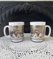 Pair Thermo Serv Mug Enchantment Retro Couple 4.25” picture