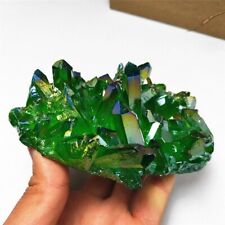 1pc 100g A+ Natural Healing Green Aura Crystal Titanium VUG Quartz Cluster Reiki picture