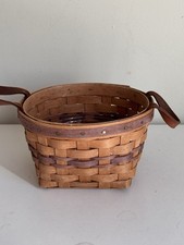 Vintage 1992 Longaberger May Series Pansy Basket W/ Plastic Protector picture