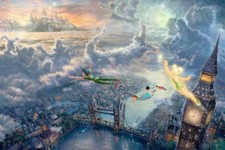 1953 Walt Disney Peter Pan Poster 11 x 15 Tinker Bell Flying Over London picture