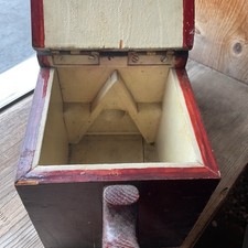 Antique 1800s Masonic Secret Ballot Box W/Masters White & Black Wood Marble picture