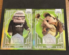 2023 topps chrome disney 100 Carl and Russell Green Refractor /99 picture