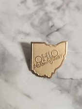 Ohio State The Heart Of It All Gold Tone Lapel Pin Hat Lanyard Pins Tie Tack picture