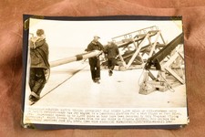 Navy Flying Stovepipe Ram Jet Fort Miles Delaware 9x6½ 1947 AP Wire Photo V32 picture
