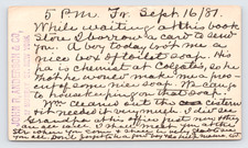 1881 C.J. Prescott Letter to Son Postal Card Fryeburg ME Colgate Soap Chemist NY picture
