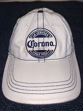 Vintage 2010 Corona Beer Round Logo Cream Color Baseball Cap Hat picture